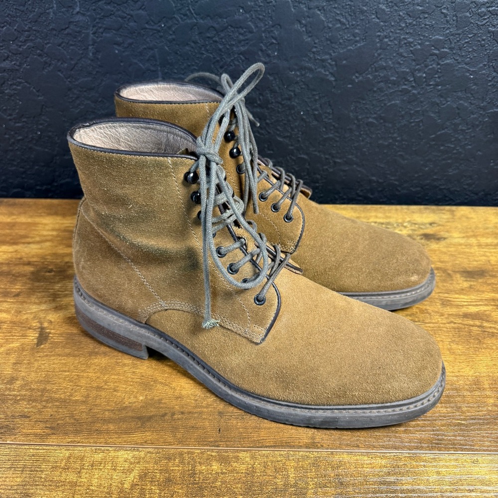 1901 Nordstrom Grant Tan Suede Leather Lace Up Ankle Boots Mens 9M